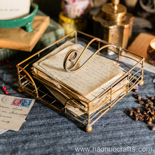 Bronzed square hollow paper towel holder